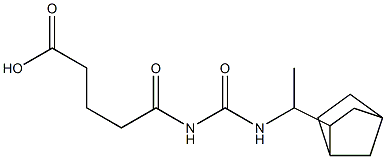 5-{[(1-{bicyclo[2.2.1]heptan-2-yl}ethyl)carbamoyl]amino}-5-oxopentanoic acid 结构式