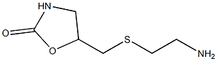 5-{[(2-aminoethyl)sulfanyl]methyl}-1,3-oxazolidin-2-one 结构式
