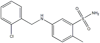 5-{[(2-chlorophenyl)methyl]amino}-2-methylbenzene-1-sulfonamide 结构式