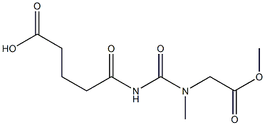 5-{[(2-methoxy-2-oxoethyl)(methyl)carbamoyl]amino}-5-oxopentanoic acid 结构式