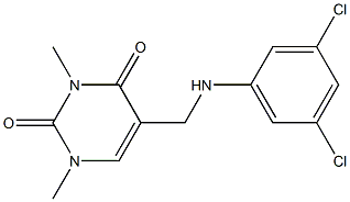 5-{[(3,5-dichlorophenyl)amino]methyl}-1,3-dimethyl-1,2,3,4-tetrahydropyrimidine-2,4-dione 结构式