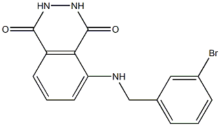 5-{[(3-bromophenyl)methyl]amino}-1,2,3,4-tetrahydrophthalazine-1,4-dione 结构式