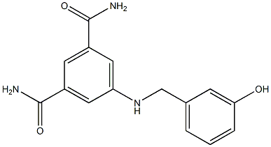 5-{[(3-hydroxyphenyl)methyl]amino}benzene-1,3-dicarboxamide 结构式