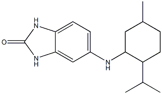 5-{[5-methyl-2-(propan-2-yl)cyclohexyl]amino}-2,3-dihydro-1H-1,3-benzodiazol-2-one 结构式