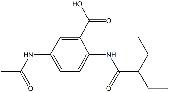 5-acetamido-2-(2-ethylbutanamido)benzoic acid 结构式