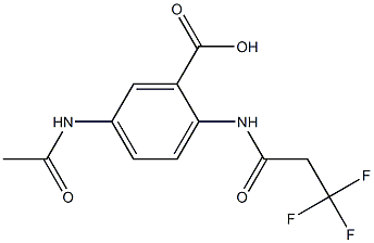 5-acetamido-2-(3,3,3-trifluoropropanamido)benzoic acid 结构式