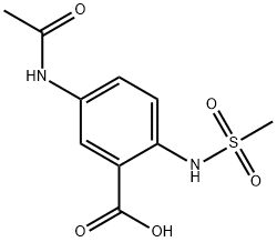 5-acetamido-2-methanesulfonamidobenzoic acid 结构式