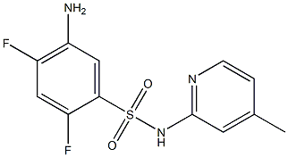 5-amino-2,4-difluoro-N-(4-methylpyridin-2-yl)benzene-1-sulfonamide 结构式