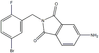 5-amino-2-[(5-bromo-2-fluorophenyl)methyl]-2,3-dihydro-1H-isoindole-1,3-dione 结构式