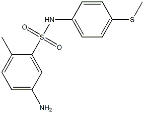 5-amino-2-methyl-N-[4-(methylsulfanyl)phenyl]benzene-1-sulfonamide 结构式