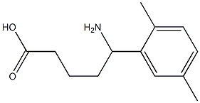 5-amino-5-(2,5-dimethylphenyl)pentanoic acid 结构式