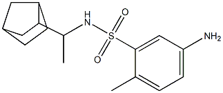 5-amino-N-(1-{bicyclo[2.2.1]heptan-2-yl}ethyl)-2-methylbenzene-1-sulfonamide 结构式