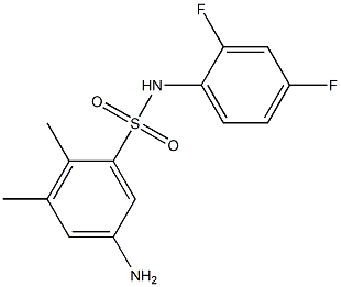5-amino-N-(2,4-difluorophenyl)-2,3-dimethylbenzene-1-sulfonamide 结构式