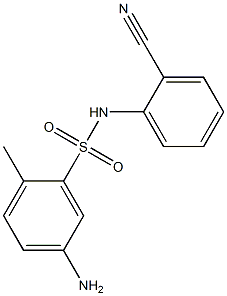 5-amino-N-(2-cyanophenyl)-2-methylbenzene-1-sulfonamide 结构式