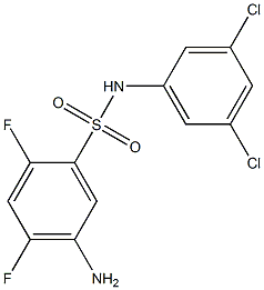 5-amino-N-(3,5-dichlorophenyl)-2,4-difluorobenzene-1-sulfonamide 结构式