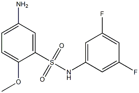 5-amino-N-(3,5-difluorophenyl)-2-methoxybenzene-1-sulfonamide 结构式