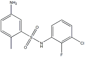 5-amino-N-(3-chloro-2-fluorophenyl)-2-methylbenzene-1-sulfonamide 结构式