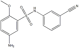 5-amino-N-(3-cyanophenyl)-2-methoxybenzene-1-sulfonamide 结构式