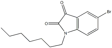 5-bromo-1-heptyl-2,3-dihydro-1H-indole-2,3-dione 结构式