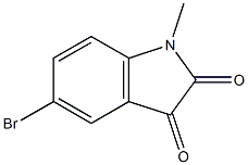 5-bromo-1-methyl-2,3-dihydro-1H-indole-2,3-dione 结构式