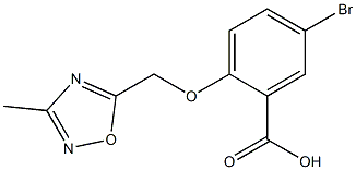 5-bromo-2-[(3-methyl-1,2,4-oxadiazol-5-yl)methoxy]benzoic acid 结构式