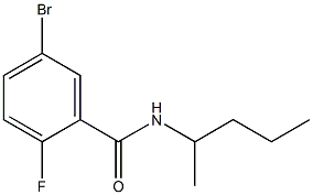 5-bromo-2-fluoro-N-(1-methylbutyl)benzamide 结构式