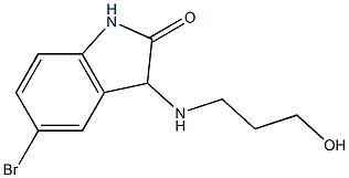 5-bromo-3-[(3-hydroxypropyl)amino]-2,3-dihydro-1H-indol-2-one 结构式