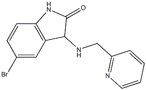 5-bromo-3-[(pyridin-2-ylmethyl)amino]-2,3-dihydro-1H-indol-2-one 结构式