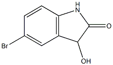 5-bromo-3-hydroxy-2,3-dihydro-1H-indol-2-one 结构式