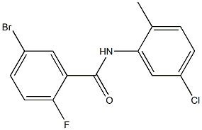 5-bromo-N-(5-chloro-2-methylphenyl)-2-fluorobenzamide 结构式