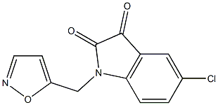 5-chloro-1-(1,2-oxazol-5-ylmethyl)-2,3-dihydro-1H-indole-2,3-dione 结构式