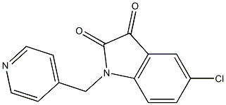 5-chloro-1-(pyridin-4-ylmethyl)-2,3-dihydro-1H-indole-2,3-dione 结构式