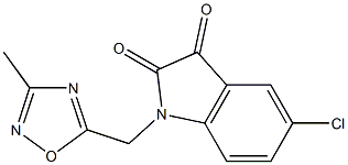 5-chloro-1-[(3-methyl-1,2,4-oxadiazol-5-yl)methyl]-2,3-dihydro-1H-indole-2,3-dione 结构式