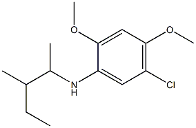 5-chloro-2,4-dimethoxy-N-(3-methylpentan-2-yl)aniline 结构式
