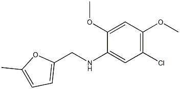 5-chloro-2,4-dimethoxy-N-[(5-methylfuran-2-yl)methyl]aniline 结构式