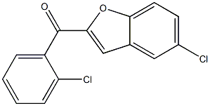 5-chloro-2-[(2-chlorophenyl)carbonyl]-1-benzofuran 结构式