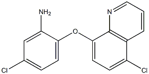 5-chloro-2-[(5-chloroquinolin-8-yl)oxy]aniline 结构式