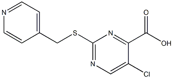 5-chloro-2-[(pyridin-4-ylmethyl)thio]pyrimidine-4-carboxylic acid 结构式