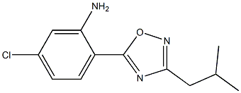 5-chloro-2-[3-(2-methylpropyl)-1,2,4-oxadiazol-5-yl]aniline 结构式