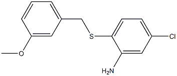 5-chloro-2-{[(3-methoxyphenyl)methyl]sulfanyl}aniline 结构式