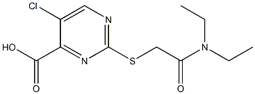 5-chloro-2-{[2-(diethylamino)-2-oxoethyl]thio}pyrimidine-4-carboxylic acid 结构式