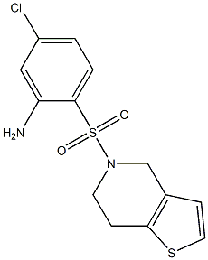 5-chloro-2-{4H,5H,6H,7H-thieno[3,2-c]pyridine-5-sulfonyl}aniline 结构式