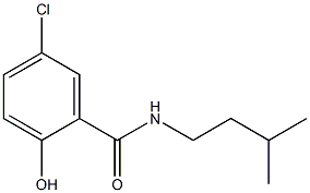 5-chloro-2-hydroxy-N-(3-methylbutyl)benzamide 结构式