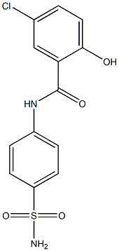 5-chloro-2-hydroxy-N-(4-sulfamoylphenyl)benzamide 结构式