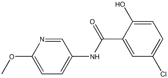 5-chloro-2-hydroxy-N-(6-methoxypyridin-3-yl)benzamide 结构式