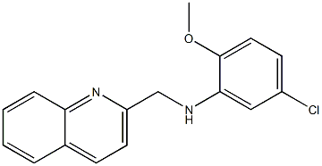 5-chloro-2-methoxy-N-(quinolin-2-ylmethyl)aniline 结构式