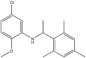 5-chloro-2-methoxy-N-[1-(2,4,6-trimethylphenyl)ethyl]aniline 结构式