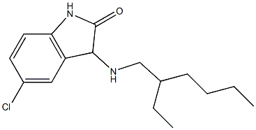 5-chloro-3-[(2-ethylhexyl)amino]-2,3-dihydro-1H-indol-2-one 结构式