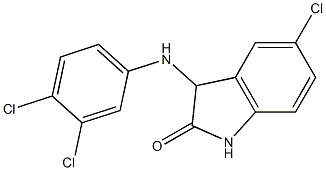 5-chloro-3-[(3,4-dichlorophenyl)amino]-2,3-dihydro-1H-indol-2-one 结构式