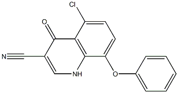 5-chloro-4-oxo-8-phenoxy-1,4-dihydroquinoline-3-carbonitrile 结构式